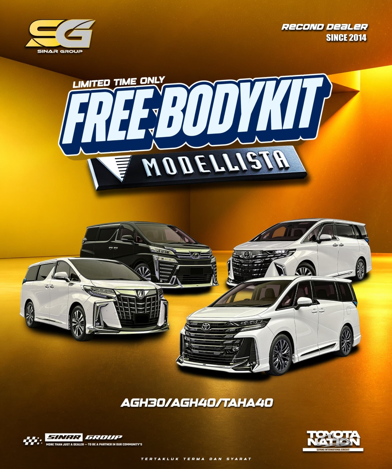 Promosi Free Bodykit Modellista untuk Toyota Alphard dan Vellfire